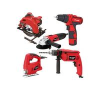 Pack 5 outils ITOOLS meuleuse + perceuse + visseuse + scie circulaire + scie sauteuse et Boite à outils Itools 18'