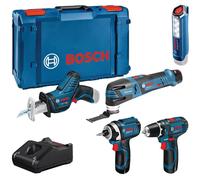 Pack 5 outils12V BOSCH : GSR 12V-15+GOP 12V-28+GDR 12V-105+GSA 12V-14+GLI 12V-300