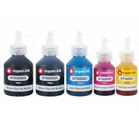 Pack 5 Recharge Encre BT5000 BT6000 BTD60 Bouteille Compatible pour Brother DCP T300 T500W T700W MFC T800W Noirs et Couleurs Haute capacité 100 ML