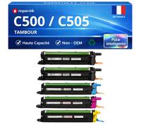 Pack 5 Tambours 108R01481 108R01482 108R01483 108R01484 compatible pour Xerox C500 C505 Haute capacité avec puce 40000 pages