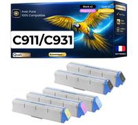 Pack 5 Toner 45536416 45536415 45536414 45536413 compatible pour OKI 931 Noir et Couleurs HC puce 24000 pages