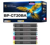 Pack 5 Toner BPGT20BA BPGT20CA BPGT20MA BPGT20YA compatible pour Sharp 22 10 20 25 Noir et Couleurs