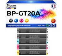 Pack 5 Toner BPGT20BA BPGT20CA BPGT20MA BPGT20YA compatible pour Sharp 22 10 20 25 Noir et Couleurs