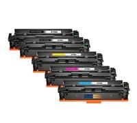 Pack 5 Toner W2190X W2191X W2192X W2193X 219X 219A compatible pour HP 3202 3302 Noir Cyan Magenta Jaune Haute capacité avec puce