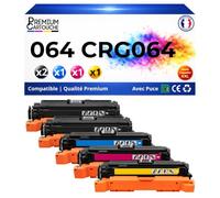 Pack 5 Toners 064 CRG-064 compatibles pour Canon Multicolor 13 000 Pages