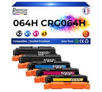 Pack 5 Toners 064H CRG-064H Compatible pour Canon Multicolor 13 000 Pages