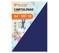Pack 50 Cartulinas Color Azul Oscuro Tamaño A4 180g