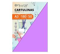 Pack 50 Cartulinas Color Lila Tamaño A3 180g