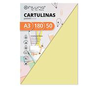 Pack 50 Cartulinas Color Marfil Tamaño A3 180g