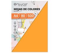 Pack 500 Hojas Color Naranja Claro Tamaño A4 80g