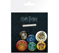 Pack 6 Badges - Crests Harry Potter