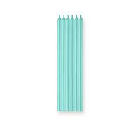 Pack 6 bougies longues turquoise