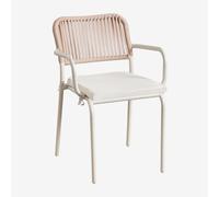 Pack 6 Chaises De Jardin Empilables Arhiza Tapioca Beige