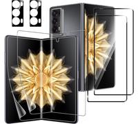 Pack 6 En 1 Protection Pour Honor Magic V2 ¿ 2 Verres Trempés 9h Écran Avant, 2 Films Tpu Intérieurs, 2 Protecteurs Caméra Hd Sans Bulles