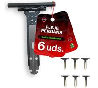 [Pack 6] Feuillard de volet roulant - Attache volet roulant pour lames PVC et aluminium - Pièces de rechange volets - feuillures 15,5 cm - Installation facile et haute résistance