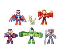 Pack 6 Figurines Hasbro Marvel Iron Man and his Awesome Friends Pack Avengers en armure Multicolore E