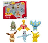 Bandai – Pack de 6 figurines Pokémon JW3614 – 5 cm – Combats Pokémon