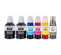 Pack 6 GI-53BK GI-53C GI-53M GI-53Y GI-53GY compatible pour Canon G550 G650 Noirs et Couleurs Haute capacité 3800 pages