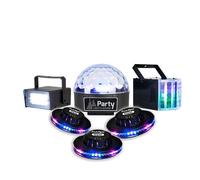 Pack 6 jeux de lumière LED - PARTY SOUND & LIGHT - Pack 6 - Stroboscope & Dôme ASTRO - Derby & OVNI - 100% LED