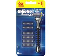 Pack 6 Lames GILLETTE SENSOR Recharges de Rasoir Rasage Gilette ORIGINAL