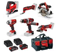 Pack 6 machines 18V + batteries + sac de transport EINHELL