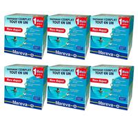 Pack 6 mois traitement Mareva REV-AQUA 4 en 1 piscine 60 à 90m³