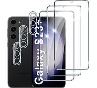 Pack 6 Pièces (3 Verres + 3 Protège-Caméra) Verre Trempé 9h Pour Samsung Galaxy S23 Plus - Anti-Rayures, Pose Sans Bulles, Revêtement Anti-Empreintes, Sensibilité Tactile Préservée