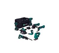Pack 7 machines sans fil vpower 20v - lampe de travail, 2x batterie 4. 0ah et chargeur rapide