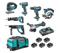 Pack 7 outils MAKITA DLX7013PT1 18V (5x5Ah)