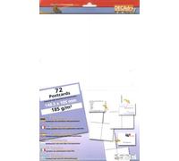 Pack 72 Cartes (148x105mm) Blanc 185g