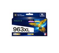 Pack 8 Cartouche 963XL BK C M Y 3JA30AE 3JA27AE 3JA28AE 3JA29AE compatible pour HP 9010 9020 Couleurs Haute capacité avec puce