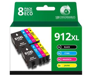 Pack 8 cartouches compatibles HP 912XL