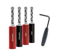 AudioQuest Fiches banane SureGrip 100 Argent - lot de 8