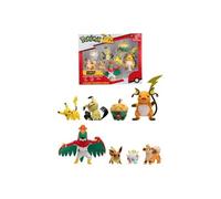 Bandai Pokémon 8 Figurines Battle - Pikachu, Evoli (Eevee), Dratatin (Appletun), Togepi, Caninos (Growlithe), Mimiqui (Mimikyu), Raichu et Brutalibré (Hawlucha) - JW2687
