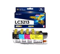 Pack 8 LC3213 BK C M Y LC3211 BK C M Y compatible pour Brother Couleurs Haute capacité avec puce 400 pages