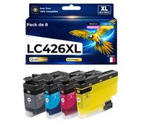 Pack 8 LC426XL LC426 XL compatible pour Brother Noir Couleurs Haute capacité avec puce 6000 5000 pages