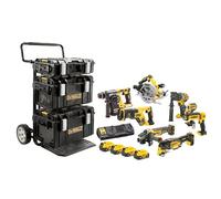 Pack 8 outils 18 V XR + 4 batteries 5 Ah + chargeur + 3 coffrets TOUGHSYSTEM DEWALT DCK853P4-QW
