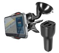 Pack Accessoires Auto avec Chargeur Voiture USB-C et Support Ventouse Noir