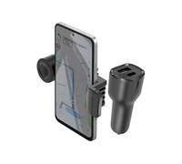 Pack Accessoires Auto Support Grille et Chargeur Voiture USB-C / USB-A - Noir