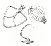Pack accessoires batteur Kitchenaid 5 pintes - fouet K45WW, crochet 5K7SDH et palette inox
