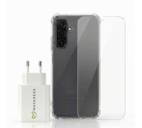 Pack Accessoires Coque Verre et Chargeur pour Samsung Galaxy A17 Transparent