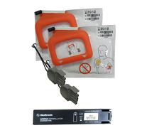 Pack accessoires pour défibrillateur LIFEPAK CR PLUS : 1 batterie + 2 paires électrodes adulte