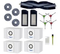 Pack accessoires pour Ecovacs Deebot X1 Omni/X1 Turbo/T10 Turbo-Sac/Filtre/Serpillère/Brosse latérale/Rouleau extracteur