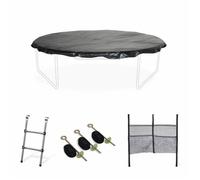 Alice's Garden - Pack Accessoires pour Trampoline Ø 305cm Mars/Verseau/Mars Inner - Échelle. bâche de Protection. Filet de Rangement pour Chaussures et kit d’ancrage