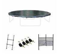 Pack accessoires pour trampoline Ø 370cm Saturne/Capricorne/ Saturne INNER - Échelle. bâche de protection. filet de rangement pour