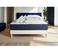 Pack ACTIFLEX SLEEP 160x200cm sommier kit blanc - 22cm - Ressorts ensachs et mmoire de forme - Equilibr - Sommier kit Blanc - Avec couette et oreillers