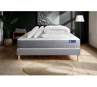 Pack ACTIMEMO DREAM 140x200cm sommier kit gris - 22cm - Mmoire de forme - Equilibr - Sommier kit Gris - Avec couette et oreillers