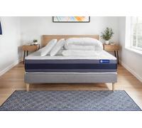 Pack ACTIMEMO MORPHO 200x200cm sommier kit gris - 24cm - Mmoire de forme - Moelleux - Sommier kit Gris - Avec couette et oreillers