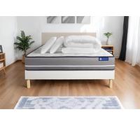 Pack ACTIMEMO PUR 140x200cm sommier kit blanc - 20cm - Mmoire de forme - Tonique - Sommier kit Blanc - Avec couette et oreillers