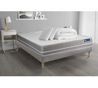 Pack ACTIMEMO TOUCH 140x200cm sommier kit gris - 20cm - Mmoire de forme - Moelleux - Sommier kit Gris - Avec couette et oreillers